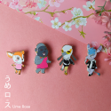 Lot 4 pin's amis de Retsuko