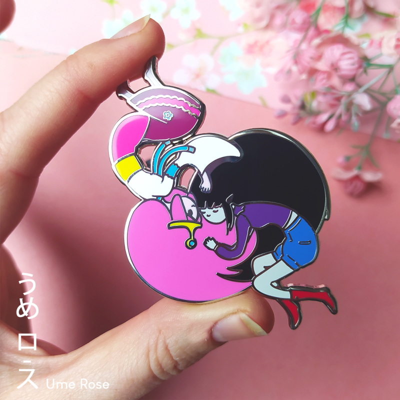 pin's marceline et princess bubblegum princesse chewing gum adventure time collection mignon couple lesbien